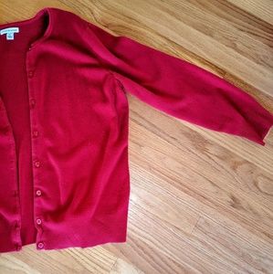 💜 3 for $12 Red petite cardigan